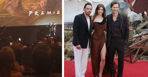 Protesters boycot the Twisters premiere which was attended by stars Anthony Ramos, Daisy Edgar-Jones and Glen Powell