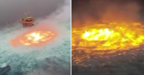 Gulf of Mexico Ocean Fire