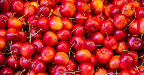Close up of a pile of cherries