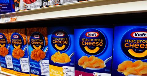 Kraft macaroni and cheese boxes