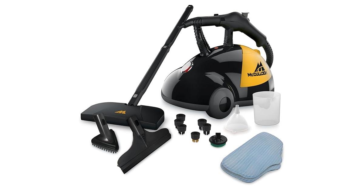 McCulloch steam cleaner with accessories