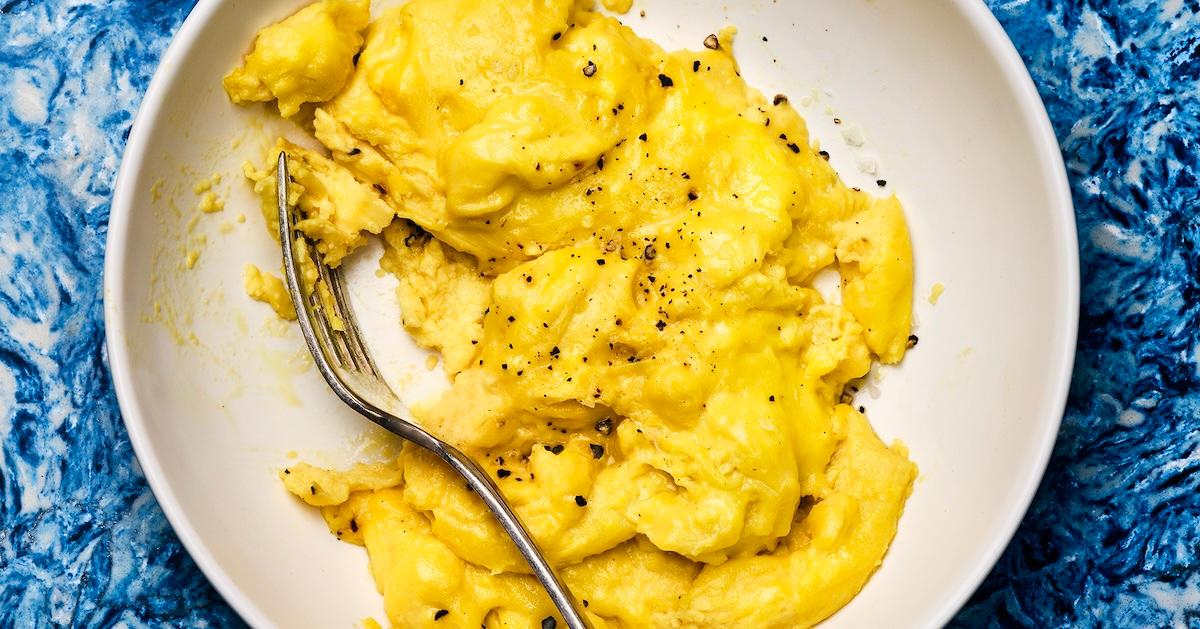 A plate of scrambled Just Eggs