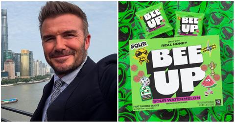 david beckham and his beeup snacks