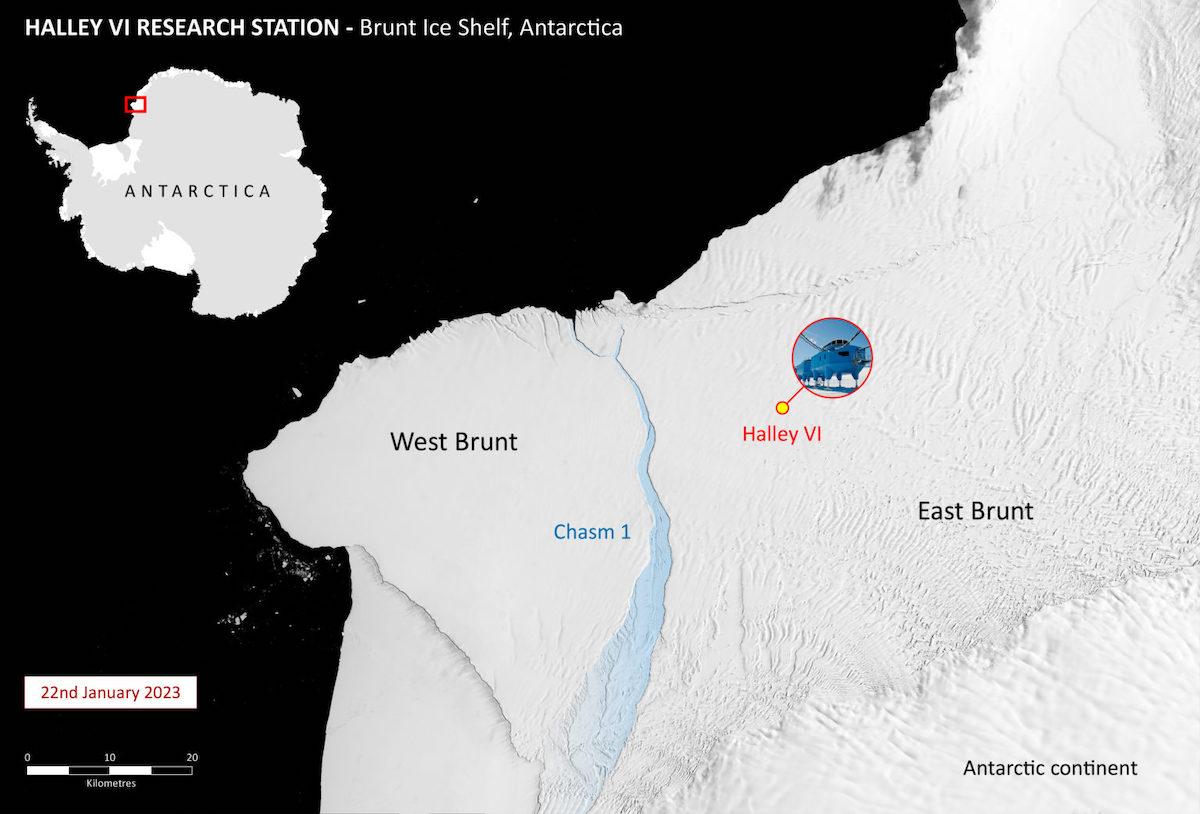 Brunt Ice Shelf, Antarctica