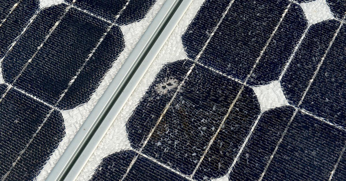 hail damage solar panel