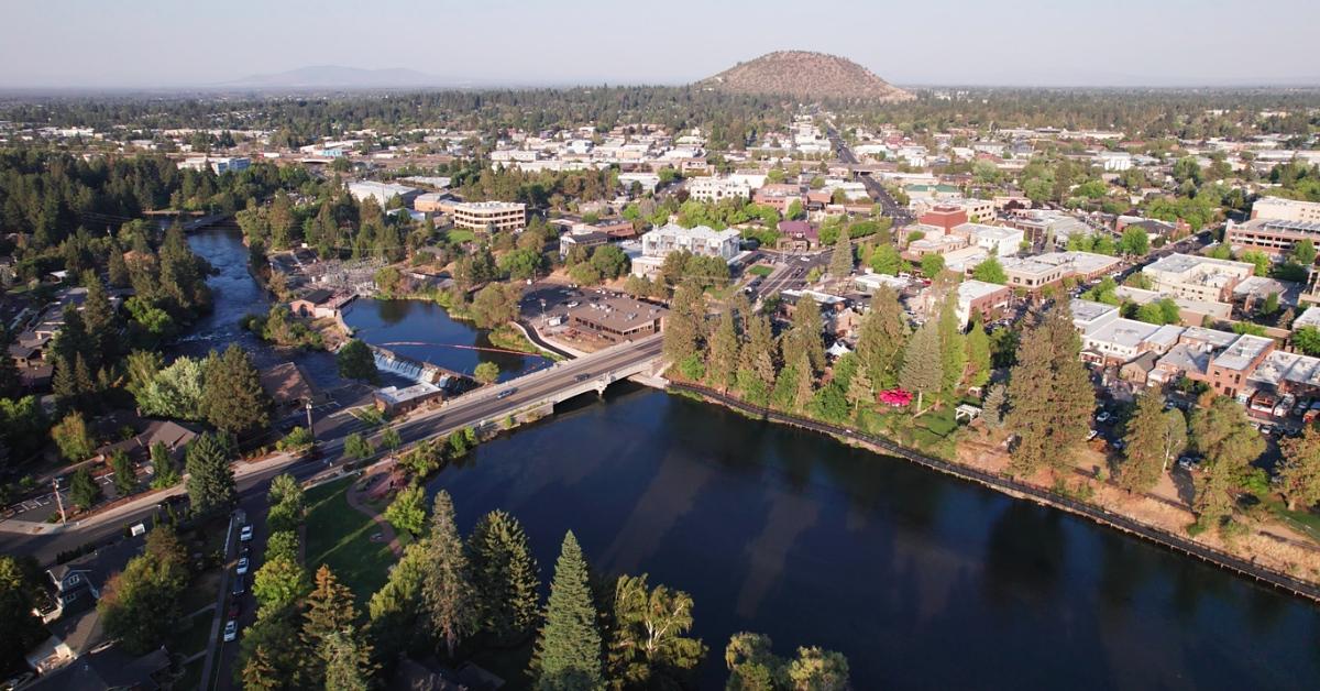 Aerial view of Bend, Ore.