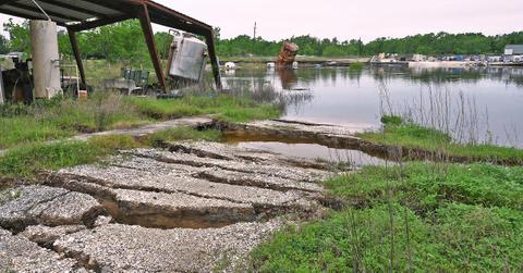 Sinkhole in Texas.