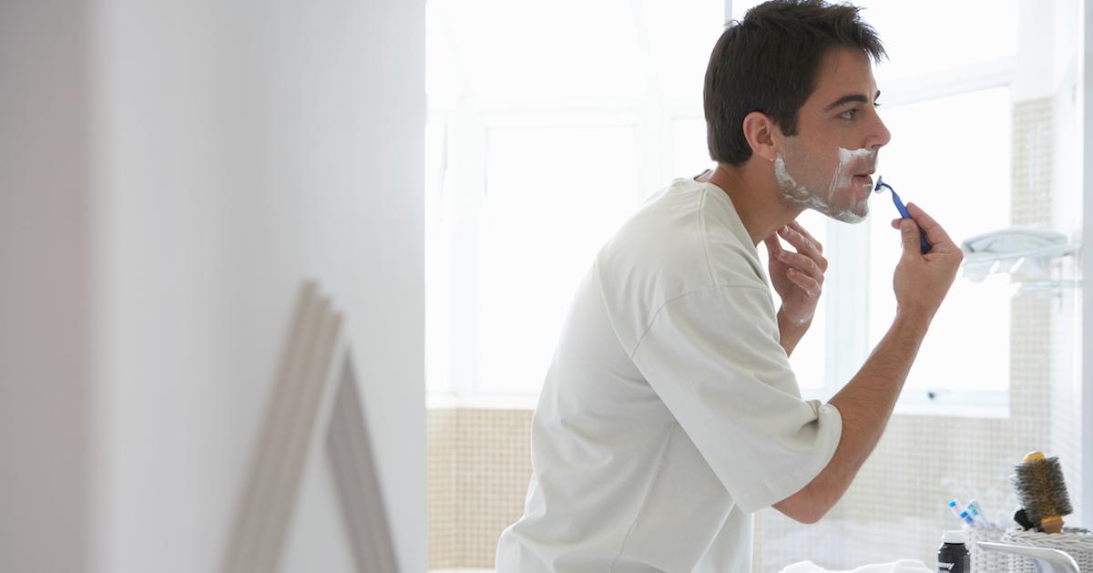 Man shaving