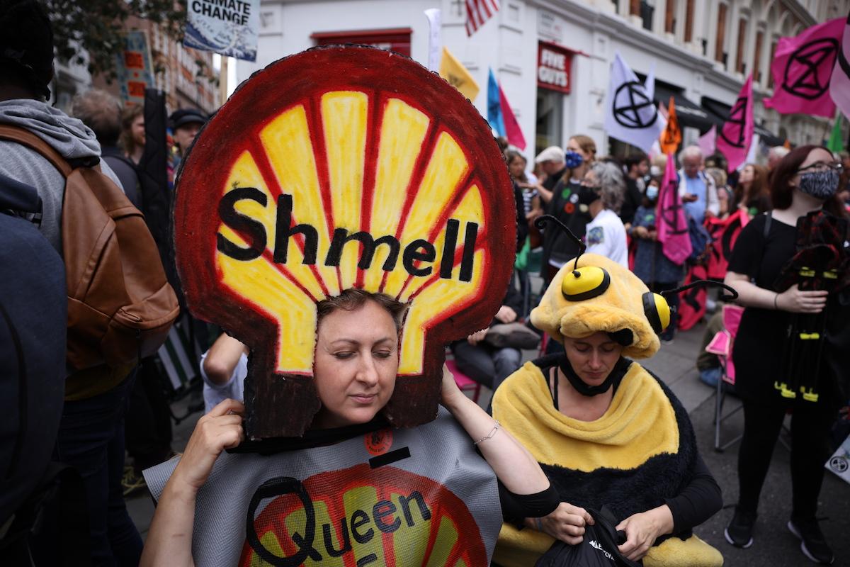 Protesting Shell Gasoline