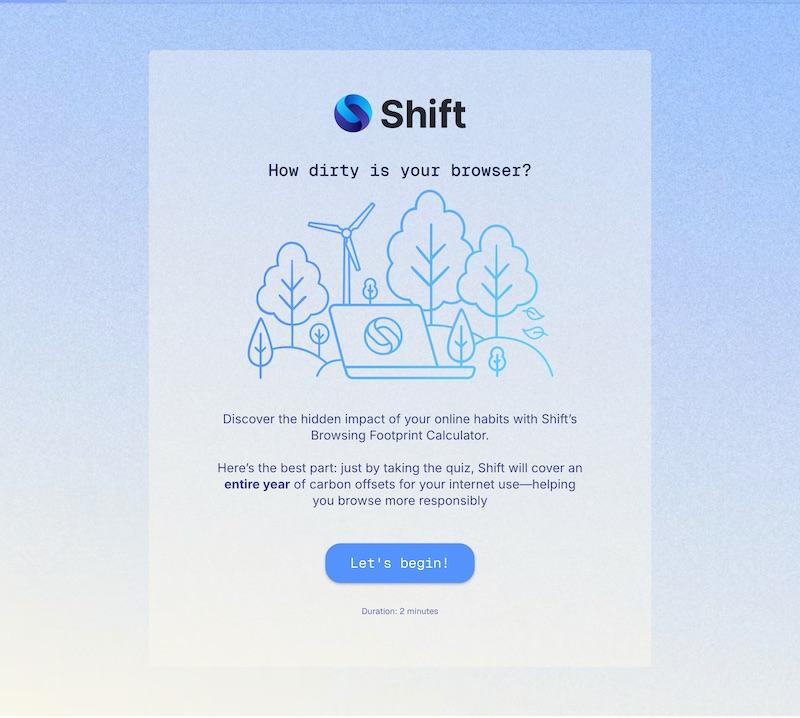 shift broswer footprint calculator