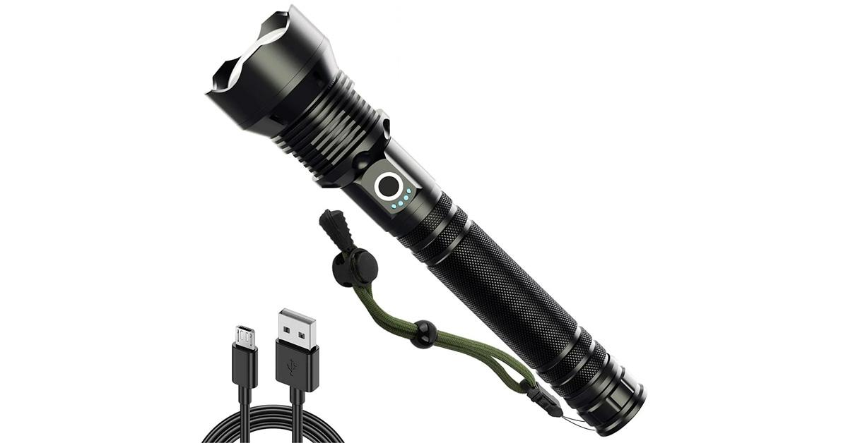 rechargeable flashlight with USB charging cord