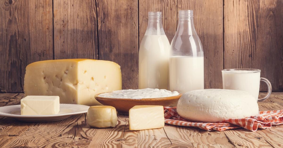 Zuivelproducten waaronder melk, kaas, kwark en boter. 