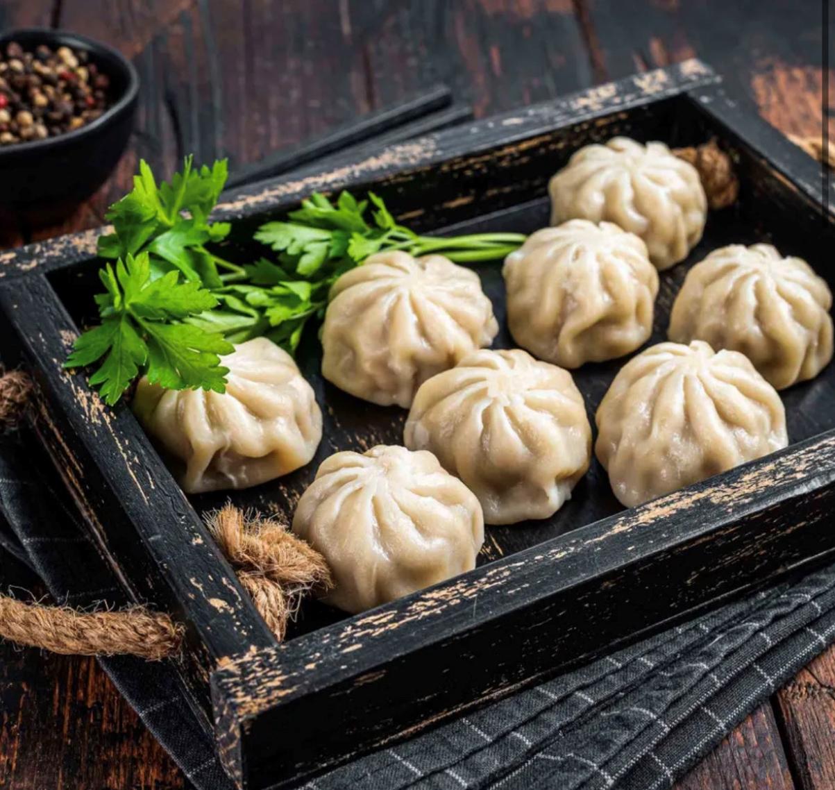 Fried vegetarian dumplings at Grasshopper Restaurant 