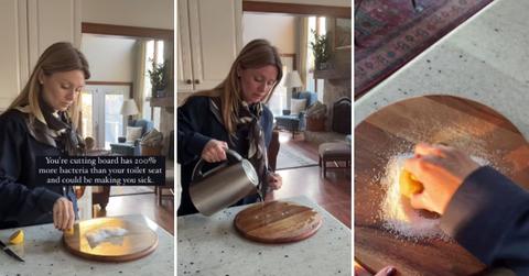 Woman shares new hack to clean wooden chopping boards. (Cover Image Source: Instagram | @telloandrose)