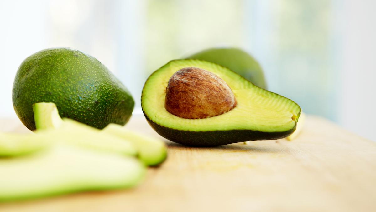 Sliced avocados