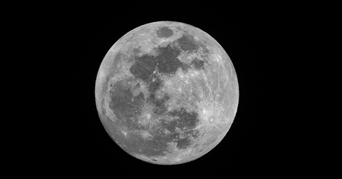 A closeup of the moon