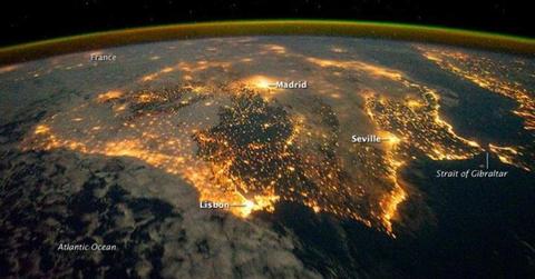 The city lights of Spain and Portugal define the Iberian Peninsula in this photograph from the International Space Station (ISS) (Cover Image Source: NASA)
