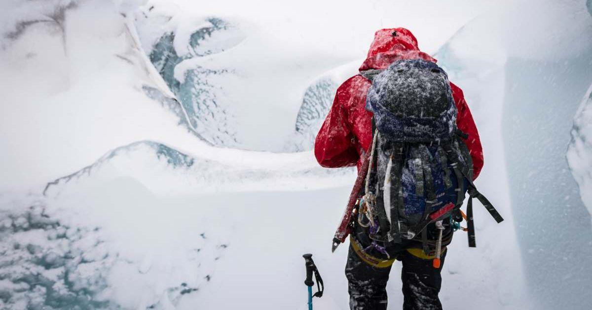 Researcher hiking in frozen terrain of Antarctica (Representative Image Source: Pexels | Magic K)