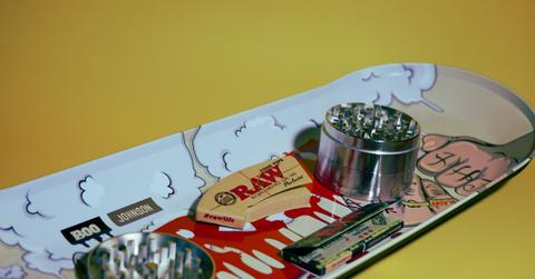 RAW papers on a tray