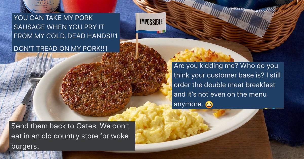 The Controversy Over Cracker Barrel’s PlantBased Sausage Is Hilarious