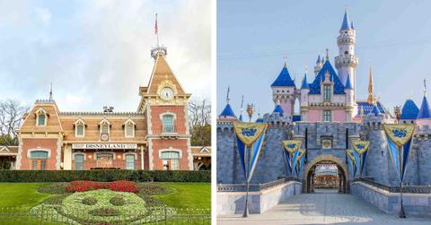 The entrance to the Disneyland park in California is pictured.