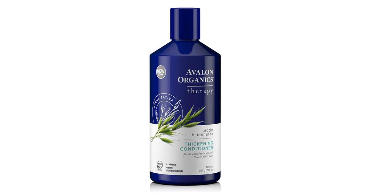 Avalon Organics conditioner in blue bottle