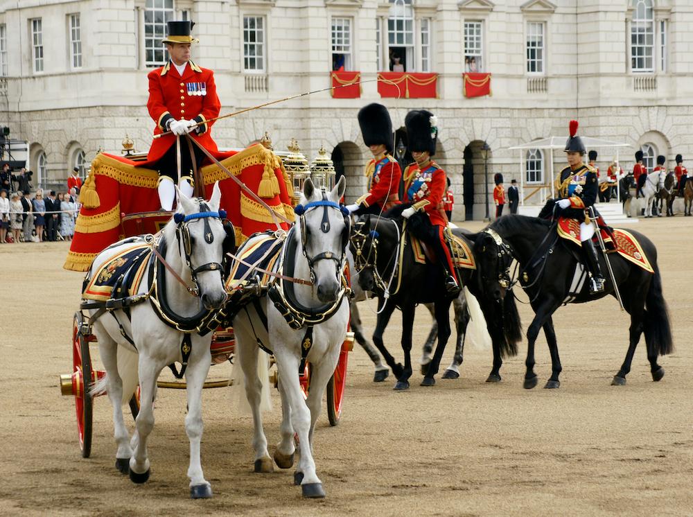 British royalty on horseback.