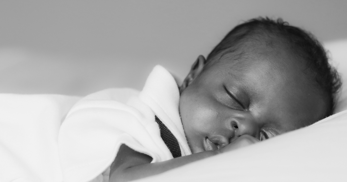 Closeup of a sleeping baby