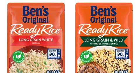 Two packages of Ben's Original rice that were recalled.