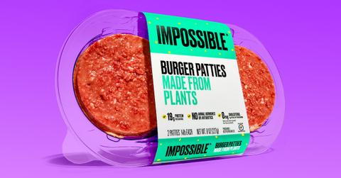 Packaged Impossible Burger patties.