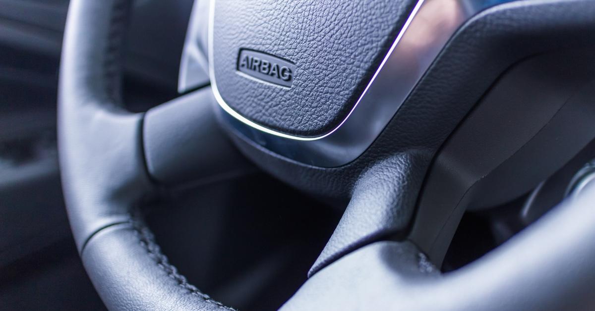 Airbag button on steering wheel