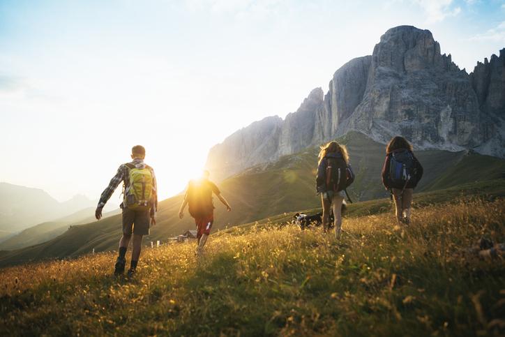 Hiking with friends