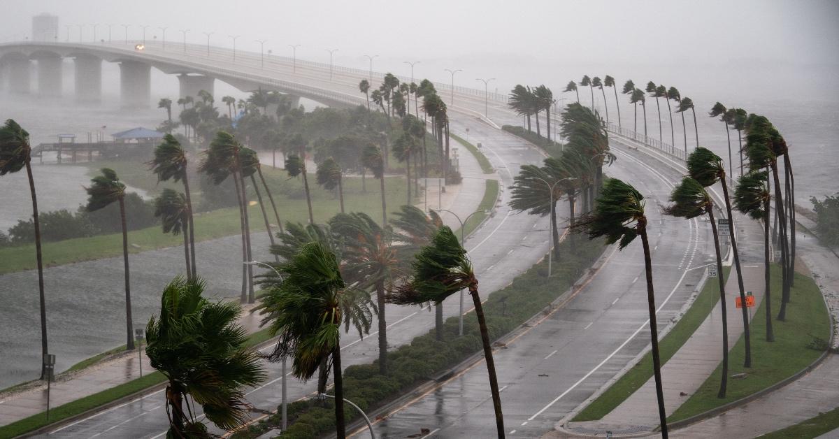 Hurricane Ian affecting Florida highway