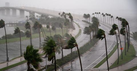 Hurricane Ian affecting Florida highway