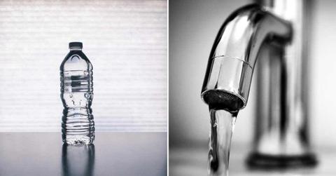 (L) Bottled water on a table. (R) Running water from a tap. (Representative Cover Image Source: Pexels | (L) Steve Johnson, (R) Skitter photo)