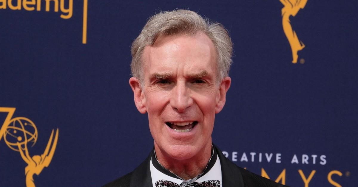 Bill Nye walks the red carpet at the Emmys
