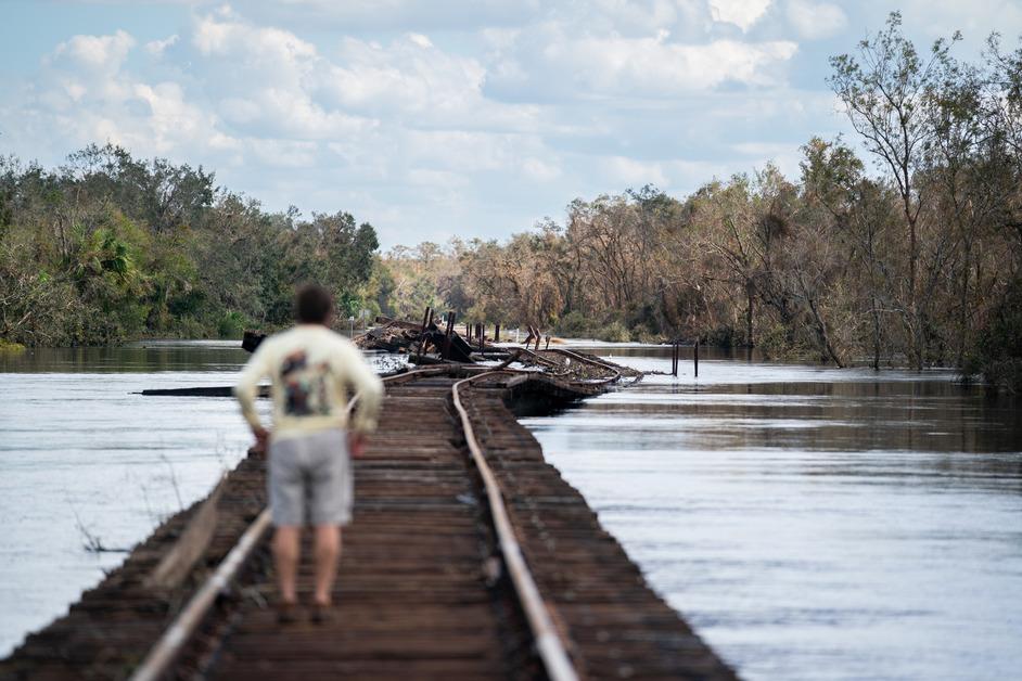 Flooded track in Florida