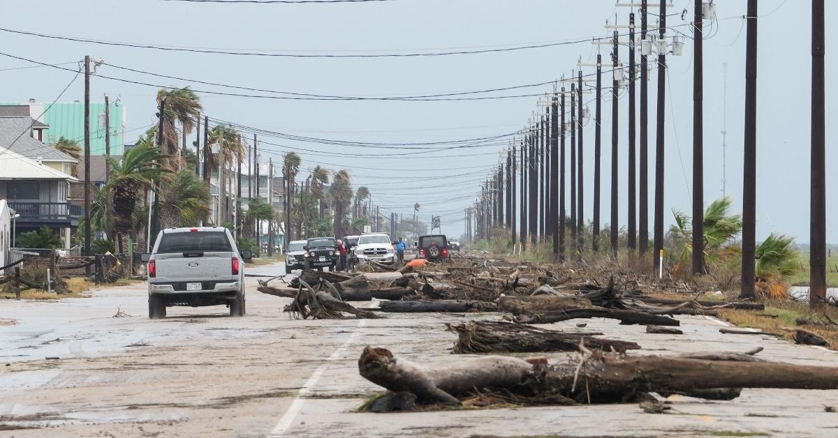 Damage in Texas from Hurricane Beryl on July 8, 2024