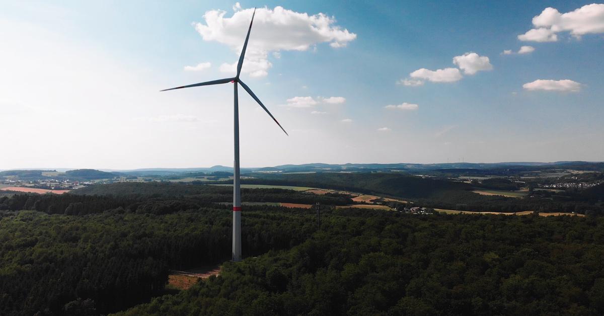 Wind turbines in Canada.