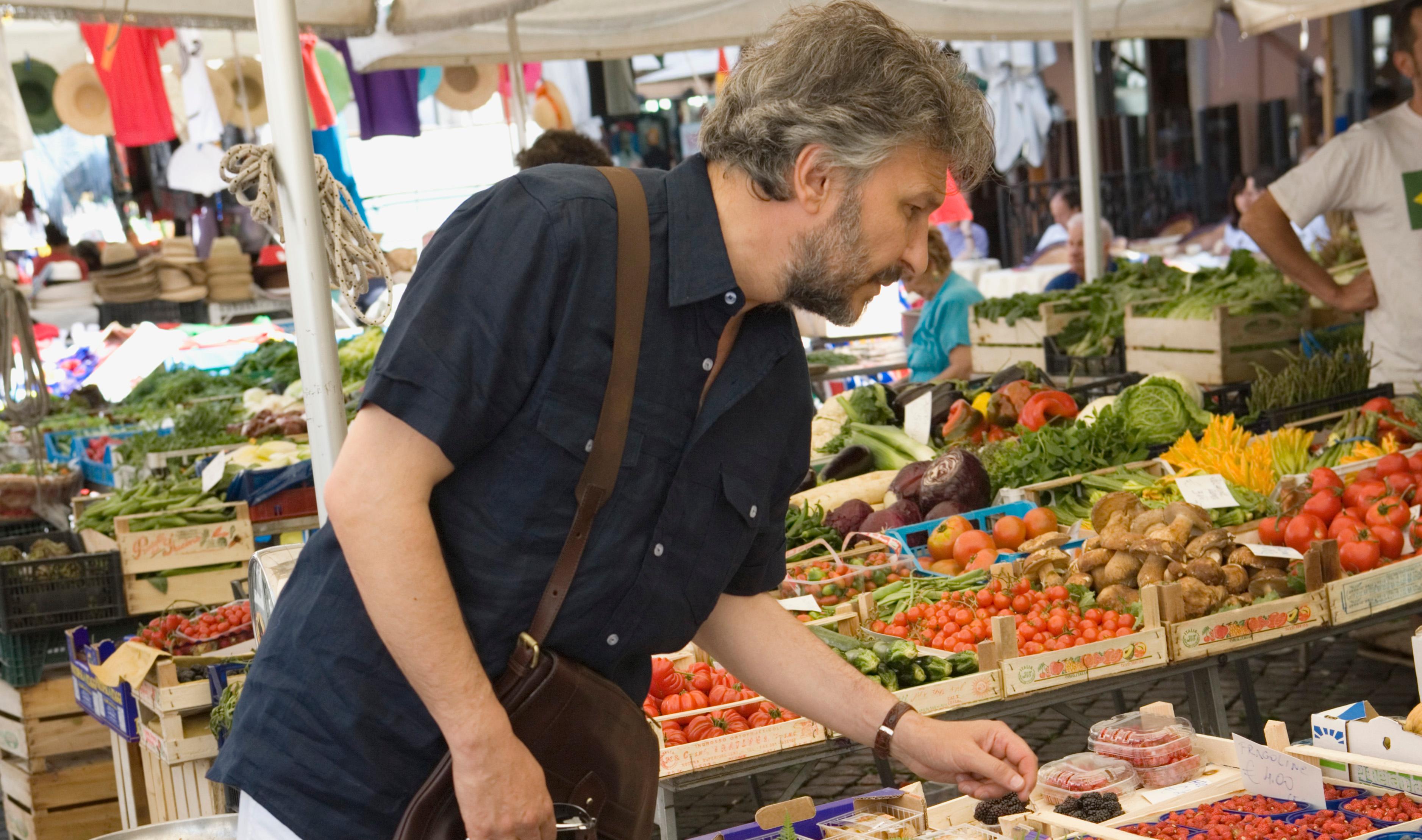 Shopping at a Farmers Market