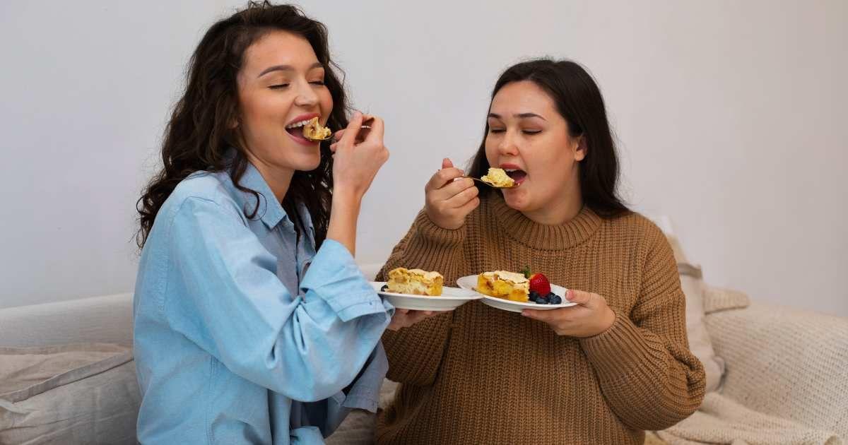 Two women are enjoying sugary treats in their living room. (Representative Cover Image Source: Freepik)