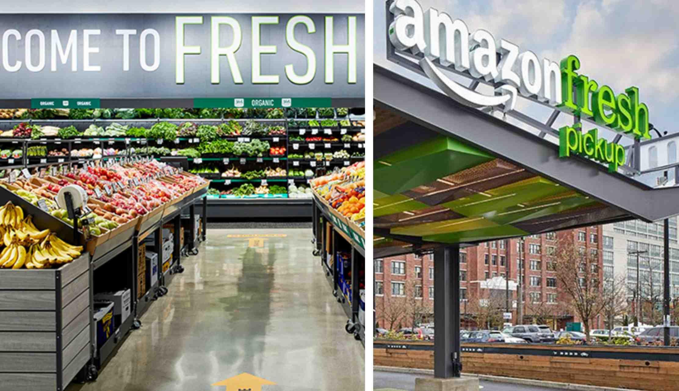 Amazon Fresh physical locations are pictured.