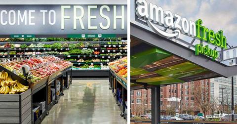 Amazon Fresh physical locations are pictured.