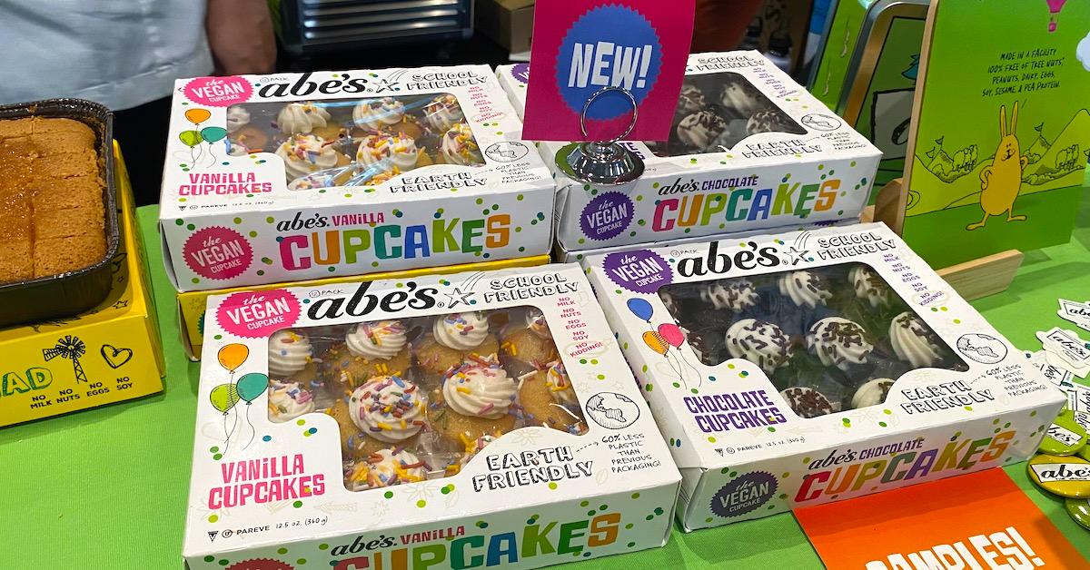 Boxes of Abe's Cupcakes on display