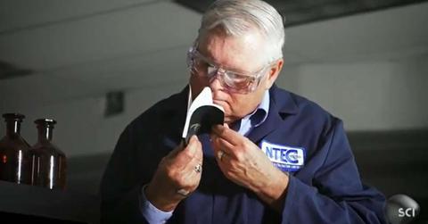 NASA's chief sniffer tests a book (Cover Image Source: YouTube | @sciencechannel)